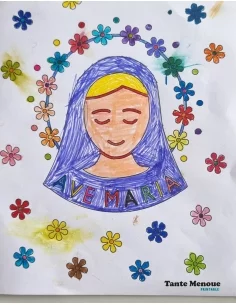 Coloriage Vierge Marie Ave Maria Pdf Gratuit Tante Menoue