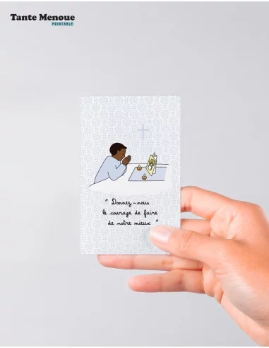 4 Cartes "Petite prière" Garçon peau... 4 Cartes "Petite prière" Garçon peau...