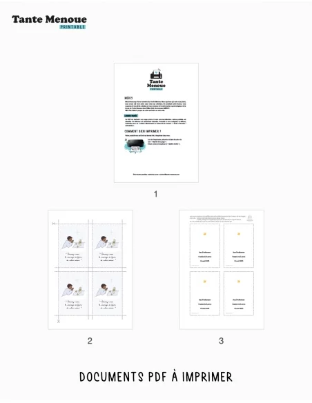 4 Cartes "Petite prière" Garçon peau foncée (Personnalisable) peau claire - à imprimer