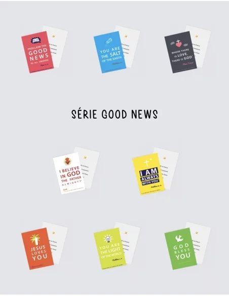 4 Cartes GOOD NEWS "I am always with you" (Personnalisable) - à imprimer