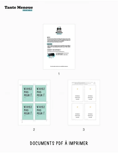 4 Cartes de Confirmation "N'ayez pas... 4 Cartes de Confirmation "N'ayez pas...