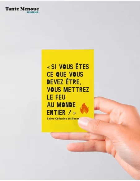 4 Cartes de Confirmation "Le feu" (Personnalisable) - à imprimer