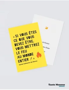 4 Cartes de Confirmation "Le feu" (Personnalisable) - à...