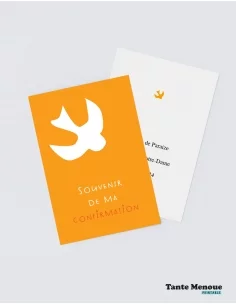 4 Cartes de Confirmation "Colombe" (Personnalisable) - à...