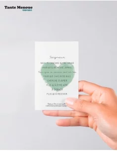 4 Cartes de prière "Époux" (Personnalisable) cœur vert -... 2