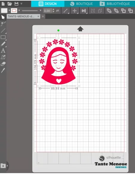 Fichier de découpe "Vierge Marie" - Modèle A
