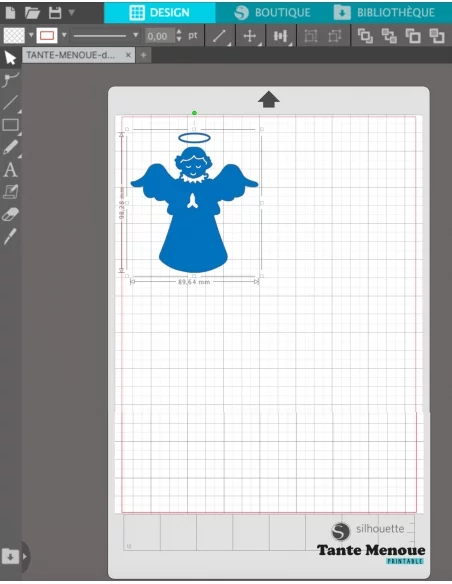 Fichier de découpe "Ange en prière"