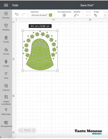 Fichier de découpe "Ave Maria" - Modèle B