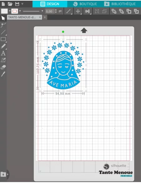Fichier de découpe "Ave Maria" - Modèle B