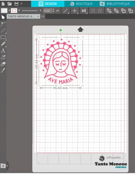 Fichier de découpe "Ave Maria" - Modèle C