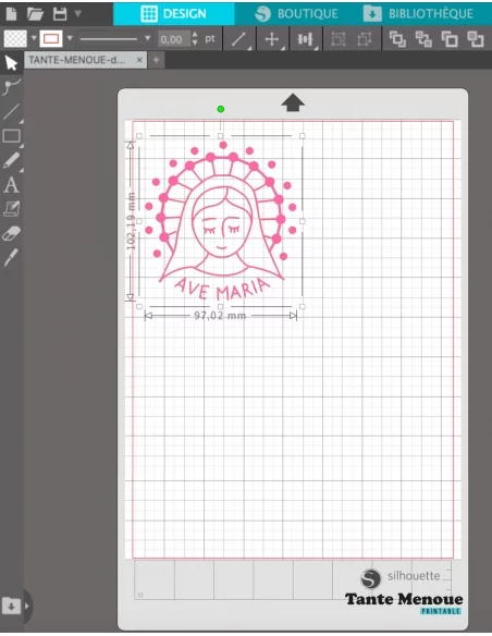 Fichier de découpe "Ave Maria" - Modèle C