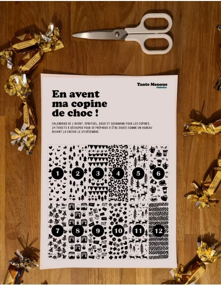 Calendrier de l'Avent MA COPINE DE CHOC ! édition adulte - PDF