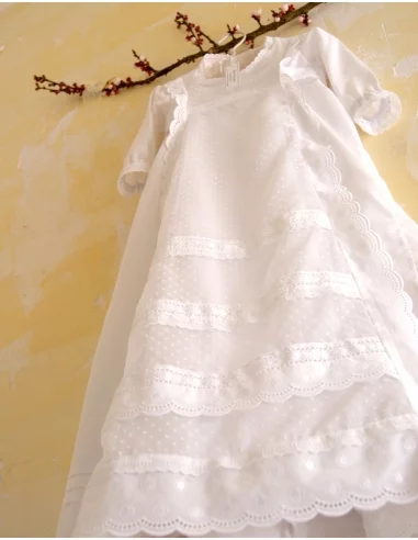 Patron de robe de baptême - 0-9 mois