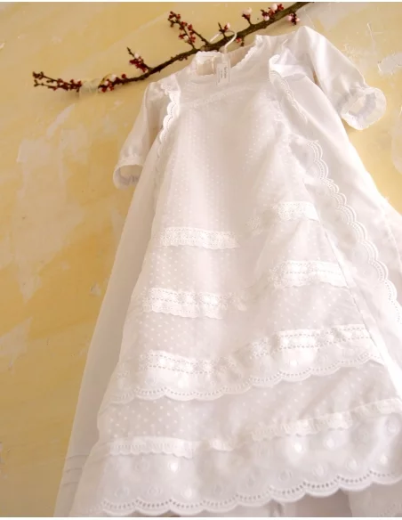 Patron de robe de baptême - 0-9 mois