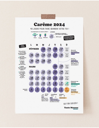 Dates de Carême 2024 pour le frigo ! PDF