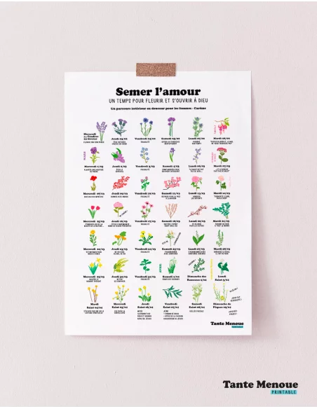 Calendrier de CARÊME 2026 : Semer l'amour ! (Femme) PDF