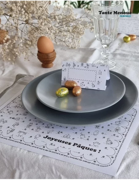 Marque place "Joyeuses Pâques"