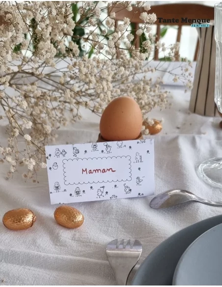 Marque place "Joyeuses Pâques"