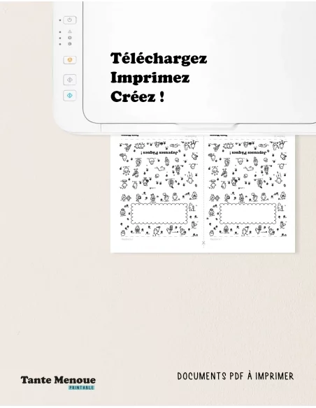 Marque place "Joyeuses Pâques"