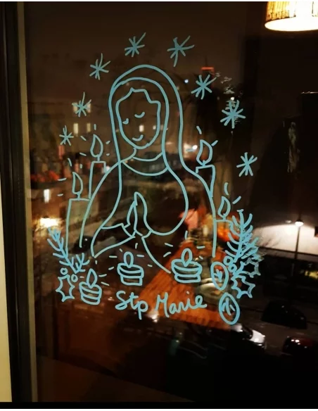 Coloriage / Décor de fenêtre du 8 décembre- PDF 🎁