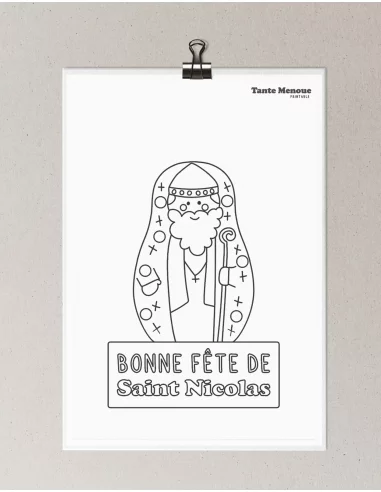 Coloriage Saint Nicolas - PDF offert 🎁