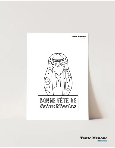 Coloriage Saint Nicolas - PDF offert 🎁