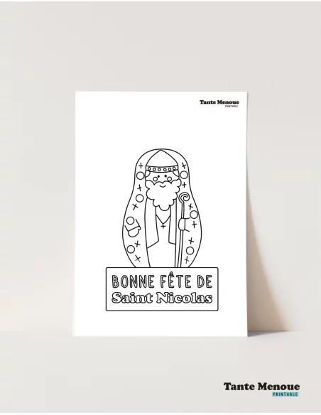 Coloriage Saint Nicolas - PDF offert 🎁