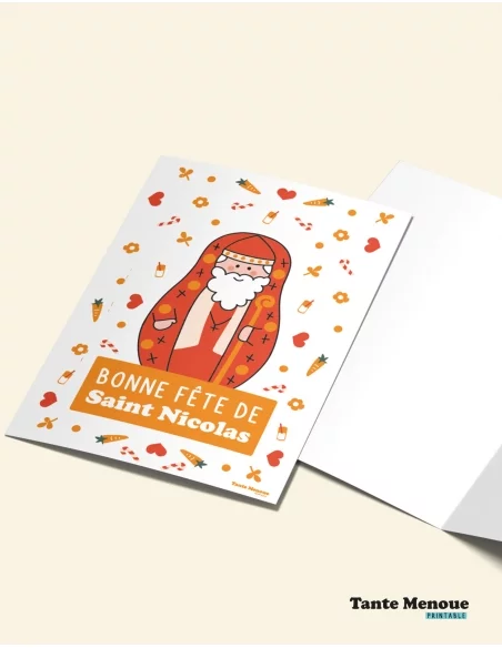 Affiche/Carte Postale Saint Nicolas - PDF offert 🎁