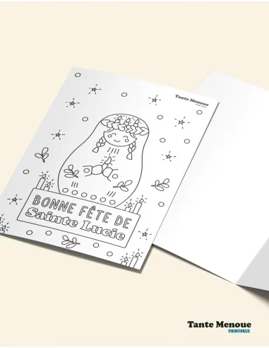 Coloriage de Sainte Lucie - PDF offert 🎁