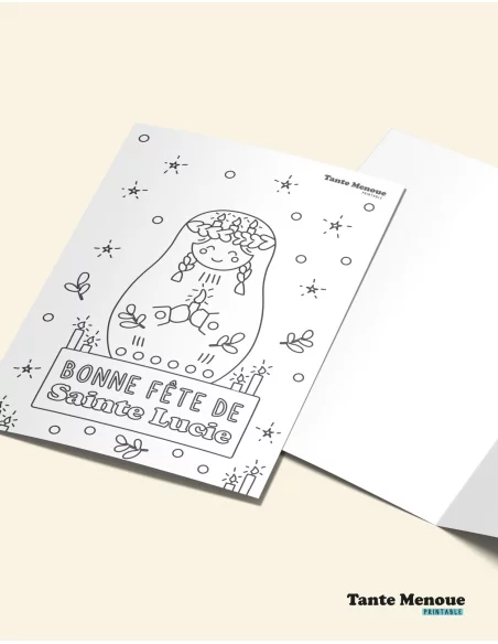 Coloriage de Sainte Lucie - PDF offert 🎁