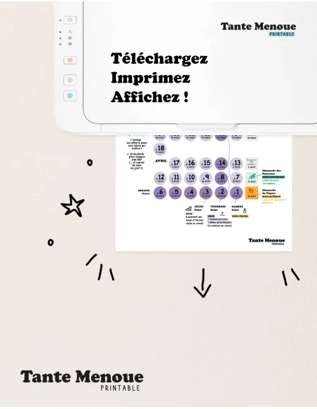 Calendrier de Carême 2025 à afficher - PDF