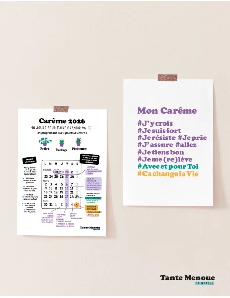 Dates de Carême 2026 - PDF