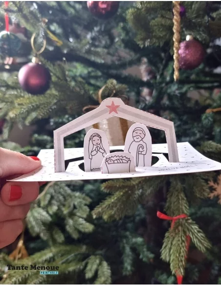 Carte pop-up CRÈCHE x4 - PDF