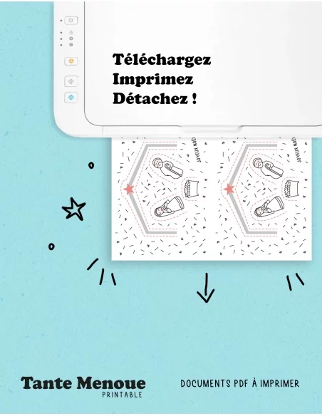 Carte pop-up CRÈCHE x4 - PDF