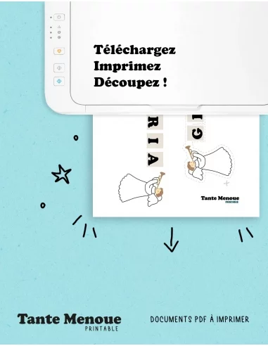 Cake topper + Recette bûche des anges...