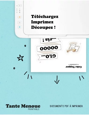 Cake topper "Glooooooria" - PDF Cake topper "Glooooooria" - PDF