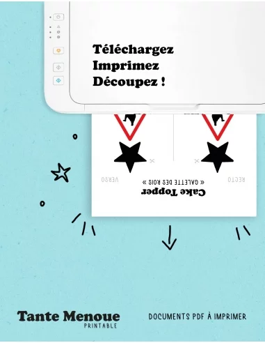 Cake topper "Galette des rois" - PDF