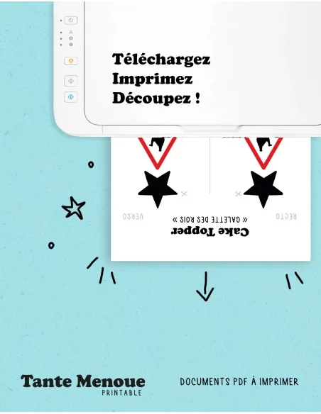 Cake topper "Galette des rois" - PDF