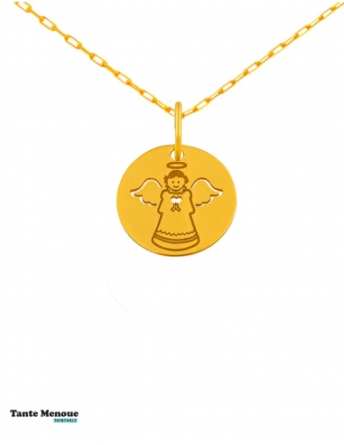 Médaille Mini Ange Gardien en or