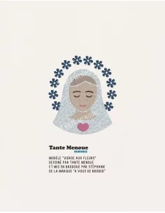 Motif de broderie machine - Vierge aux fleurs