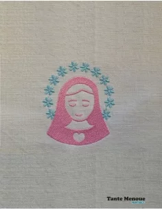 Motif de broderie machine - Vierge aux fleurs 2