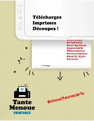 Carte hashtag "Ma Filleule" - PDF Carte hashtag "Ma Filleule" - PDF