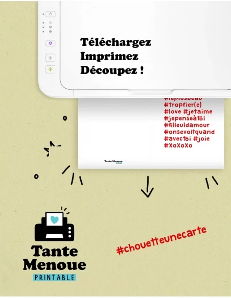 Carte hashtag "Mon Filleul" - PDF