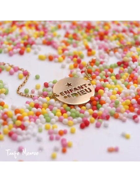 Gourmette baptême "Enfant de Dieu"