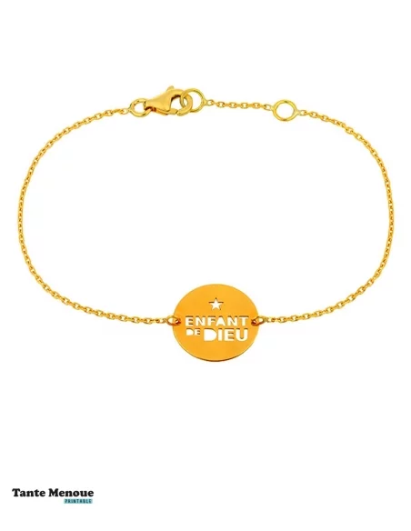 Gourmette baptême "Enfant de Dieu"