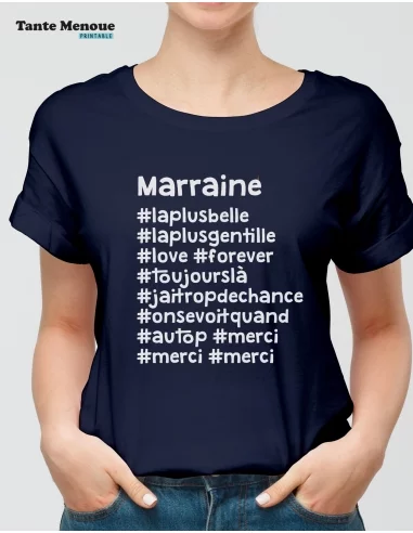 Fichier de découpe hashtag "Marraine" Fichier de découpe hashtag "Marraine"