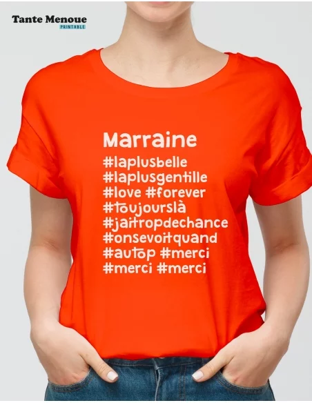 Fichier de découpe hashtag "Marraine"