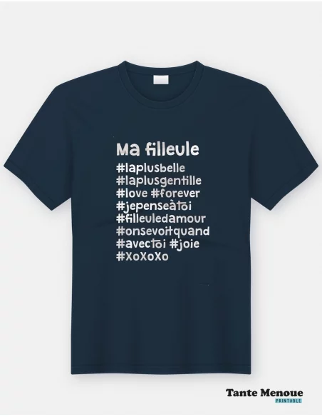 Fichier de découpe hashtag "Ma Filleule"