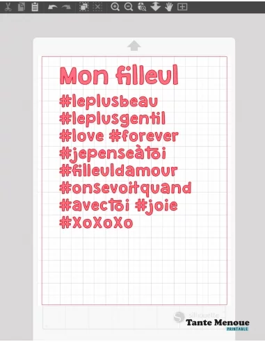 Fichier de découpe hashtag "Mon Filleul"