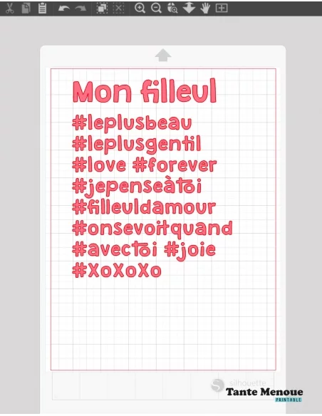 Fichier de découpe hashtag "Mon Filleul"
